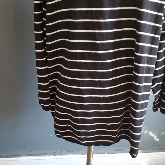 NWT Pendleton plus  Black and White 3/4 Sleeve Button Down Cardigan - Picture 8 of 15